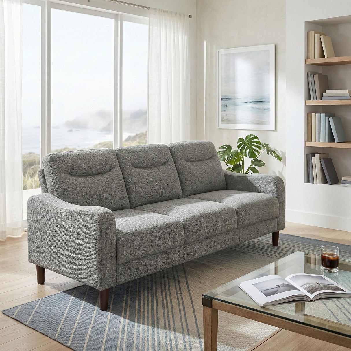 Linden Gray Sofa by Homelegance at Eve Furniture