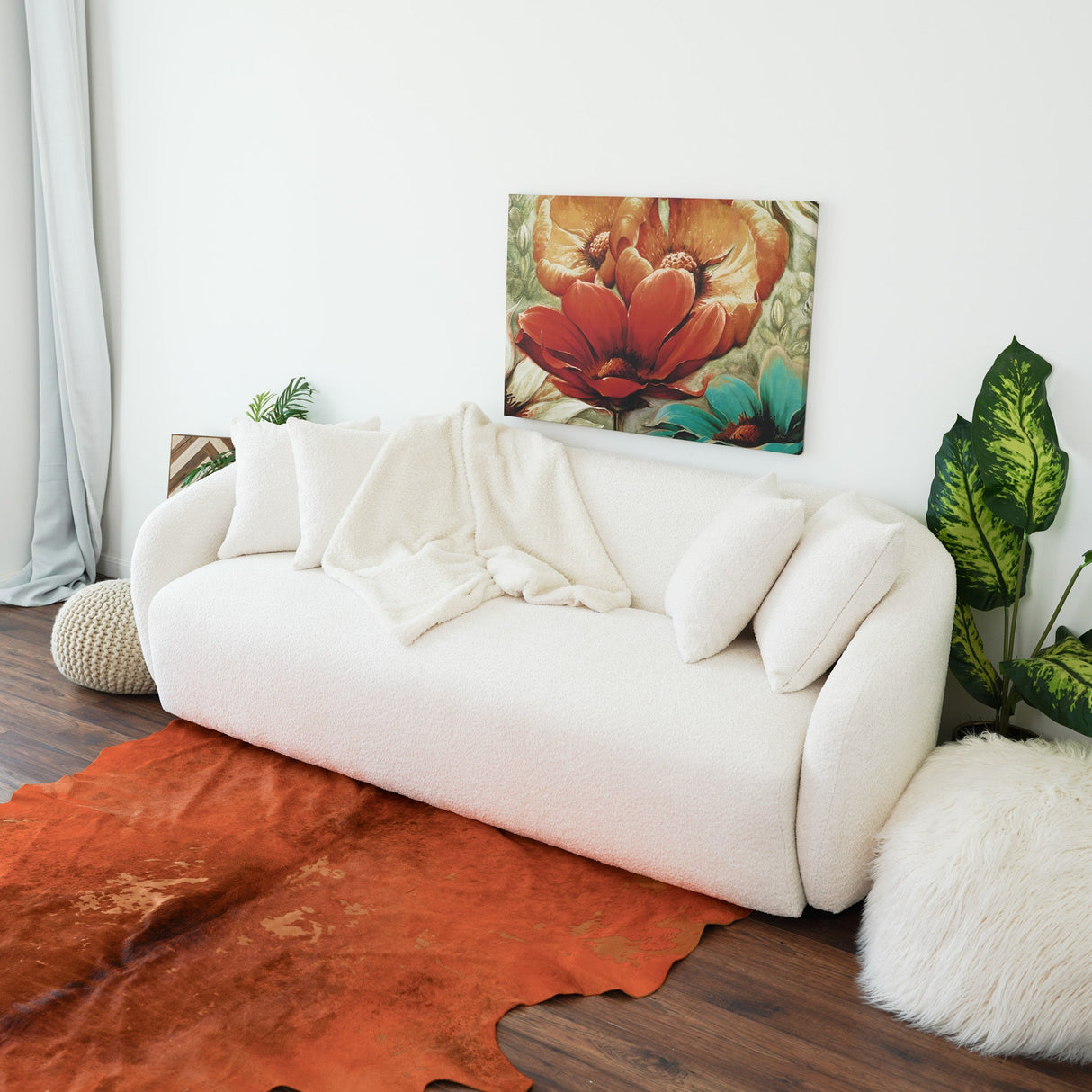 Linden Ivory Boucle Sofa by Ashcroft Furniture at Eve Furniture