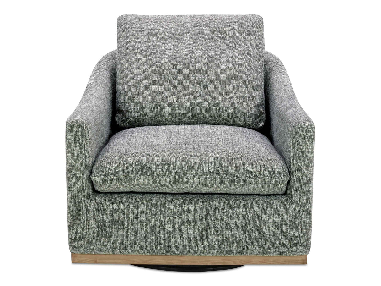 Linden Slated Moss Swivel Chair