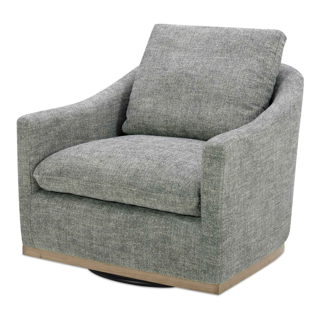 Linden Slated Moss Swivel Chair