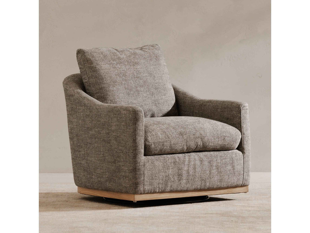 Linden Slated Moss Swivel Chair