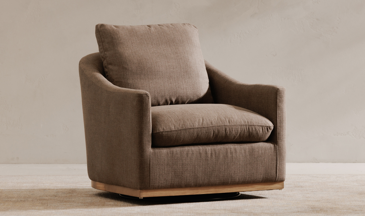 Linden Swivel Chair Soft Taupe by Moe's Home at Eve Furniture