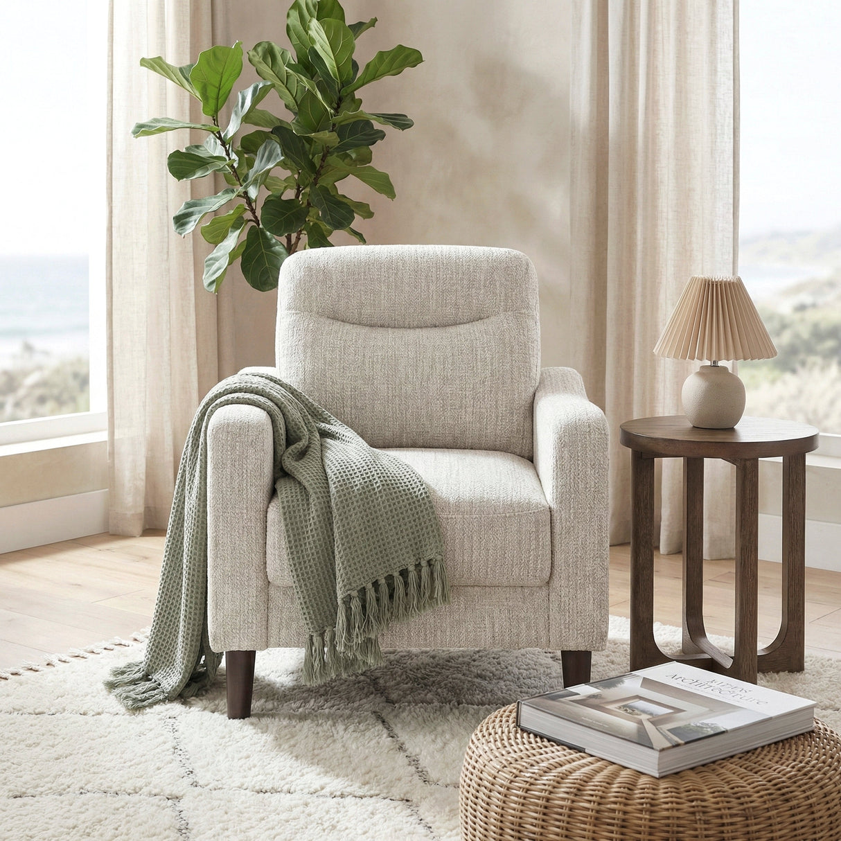 Linden Taupe Chair by Homelegance at Eve Furniture