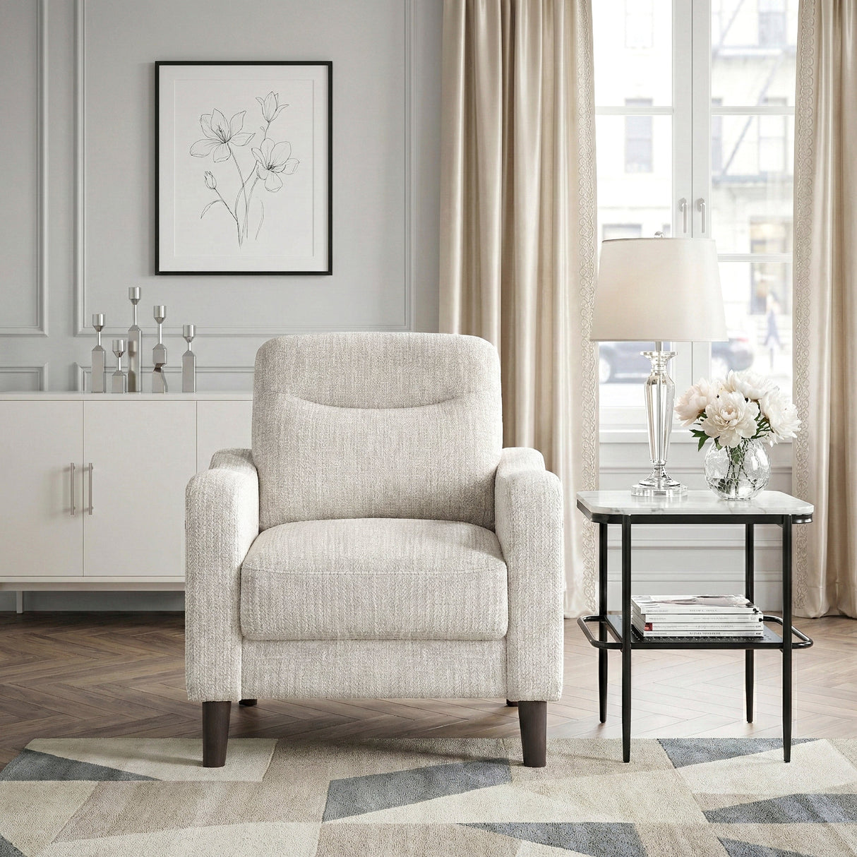 Linden Taupe Chair by Homelegance at Eve Furniture