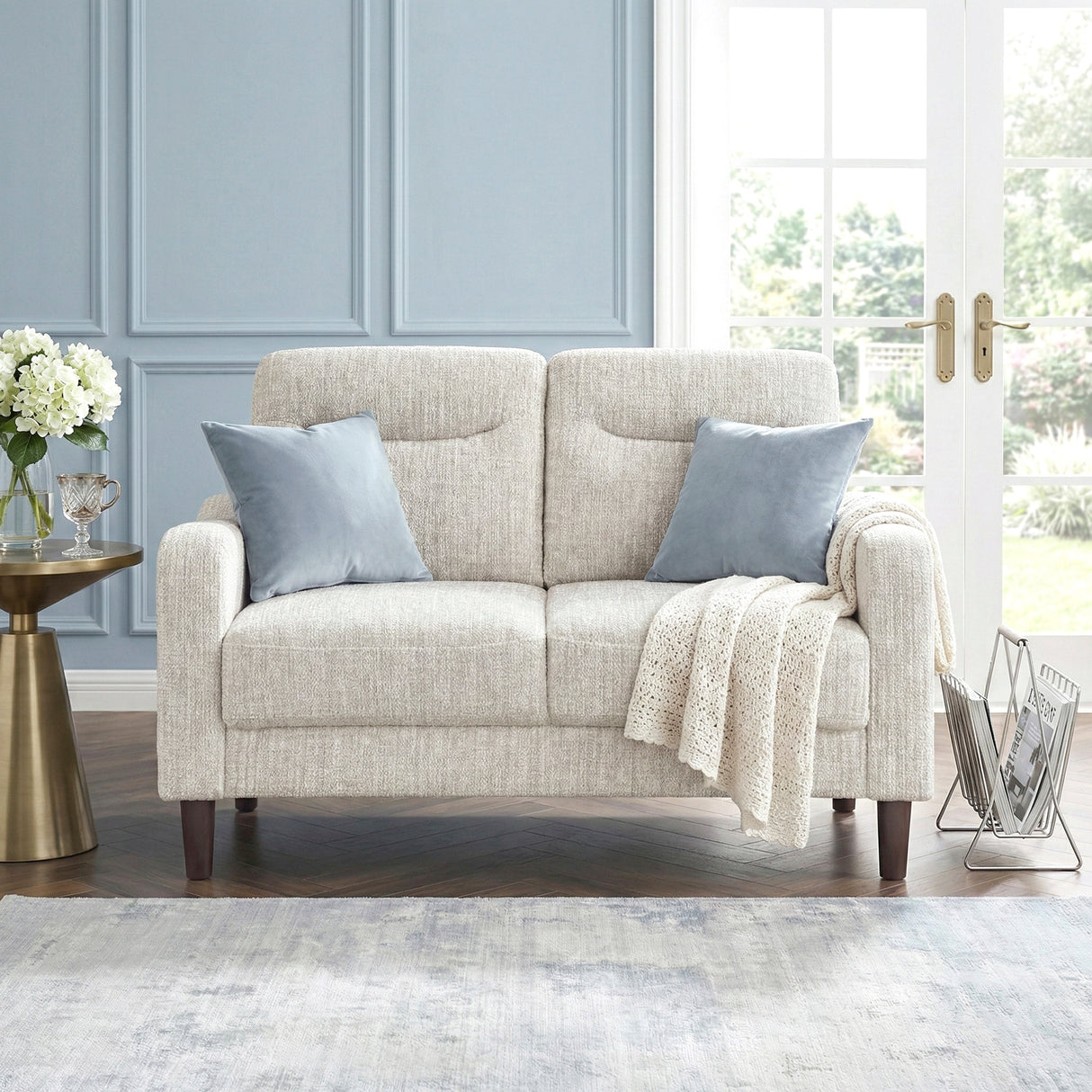 Linden Taupe Loveseat by Homelegance at Eve Furniture