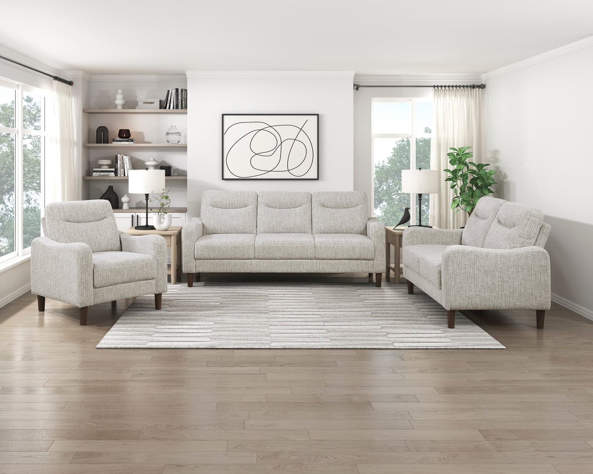 Linden Taupe Loveseat by Homelegance at Eve Furniture