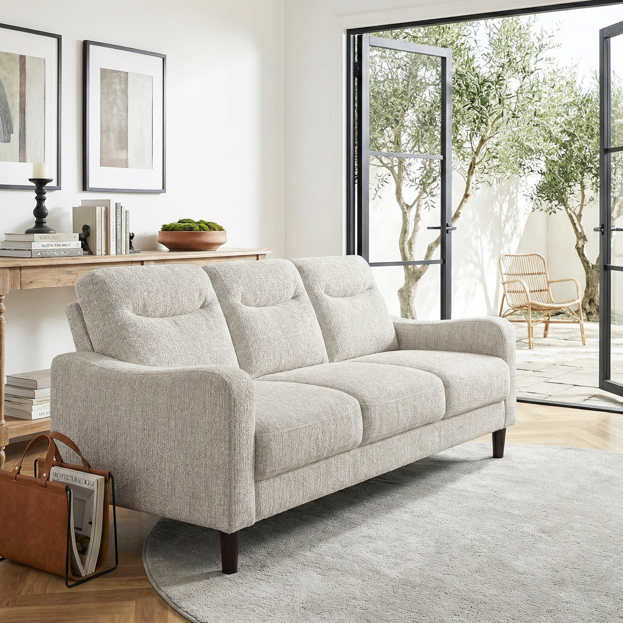 Linden Taupe Sofa by Homelegance at Eve Furniture
