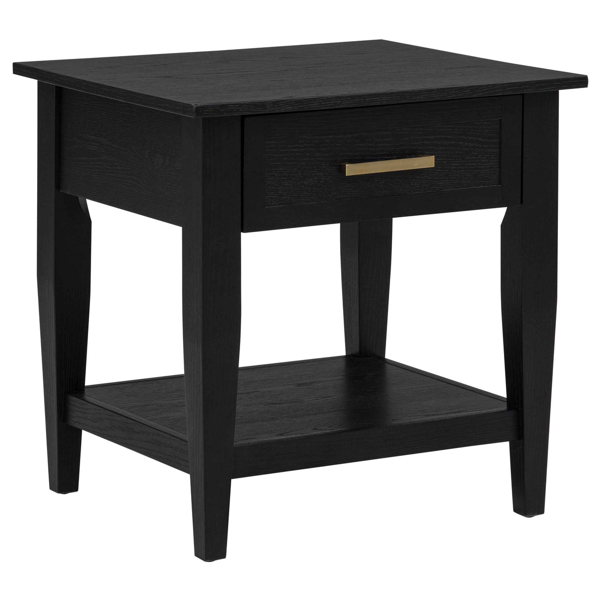 Lindenton Black 1-drawer Wood Occasional Side End Table by Coaster at Eve Furniture