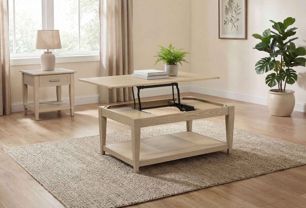 Lindenton Blonde 1-drawer Wood Occasional Side End Table by Coaster at Eve Furniture