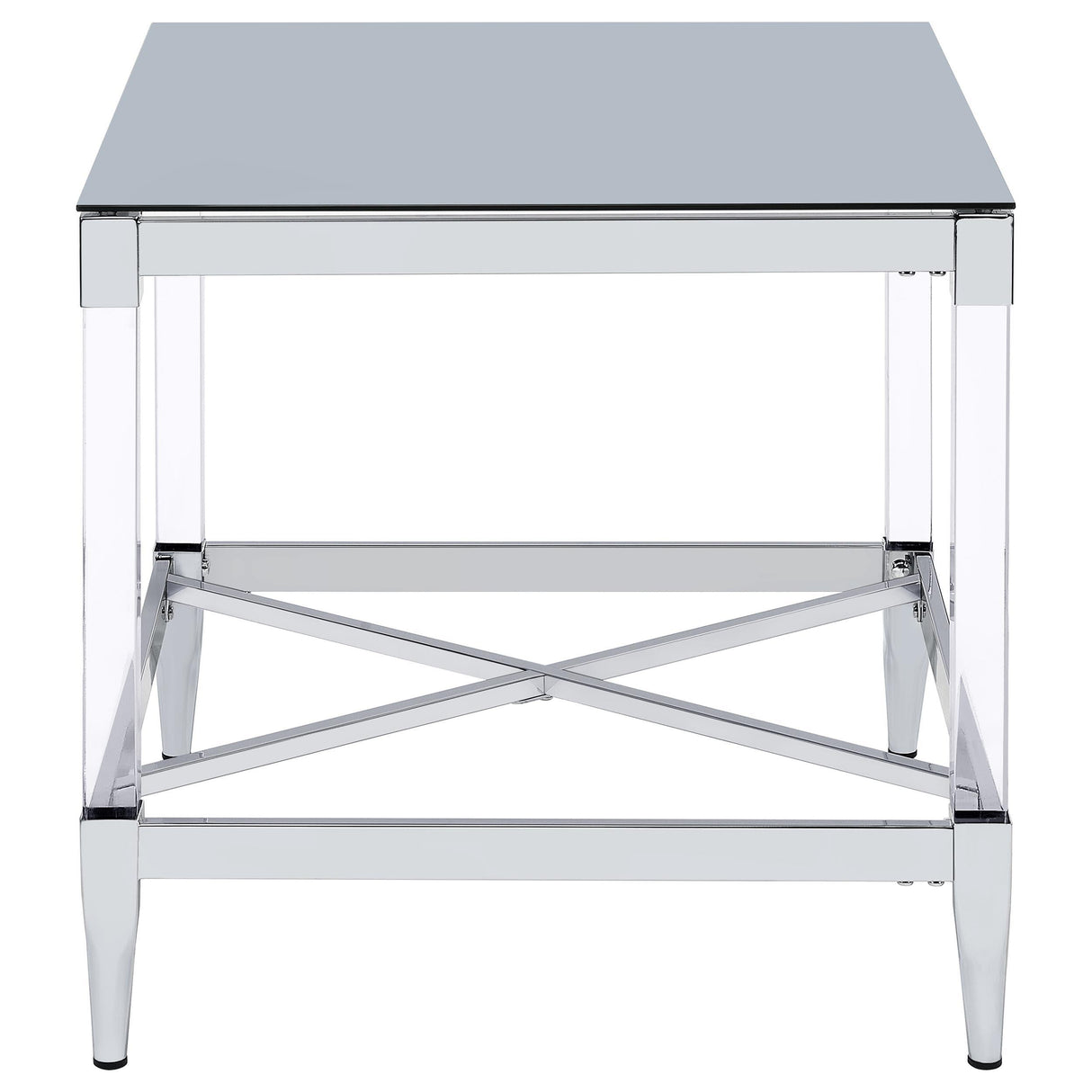 Lindley Chrome 2-Piece Square Coffee and End Table Set by Coaster at Eve Furniture