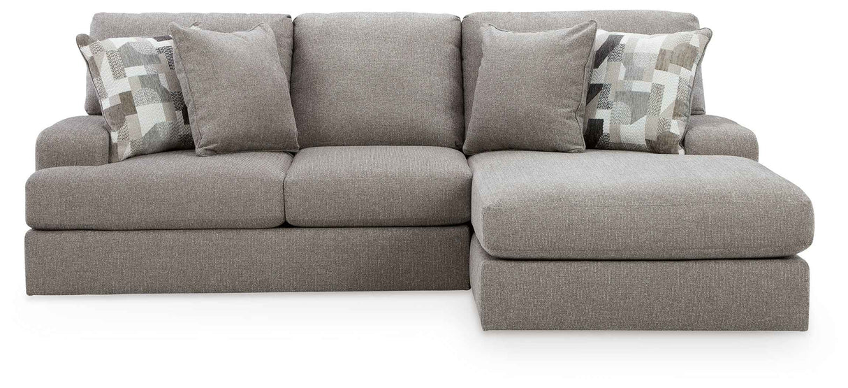 Lindon Smoke 2-Piece Sectional with Chaise by Ashley at Eve Furniture