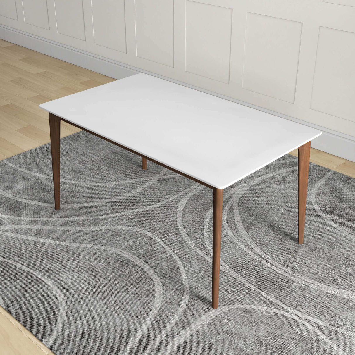 Lindsey Solid Wood White Top Dining Table by Ashcroft Imports at Eve Furniture