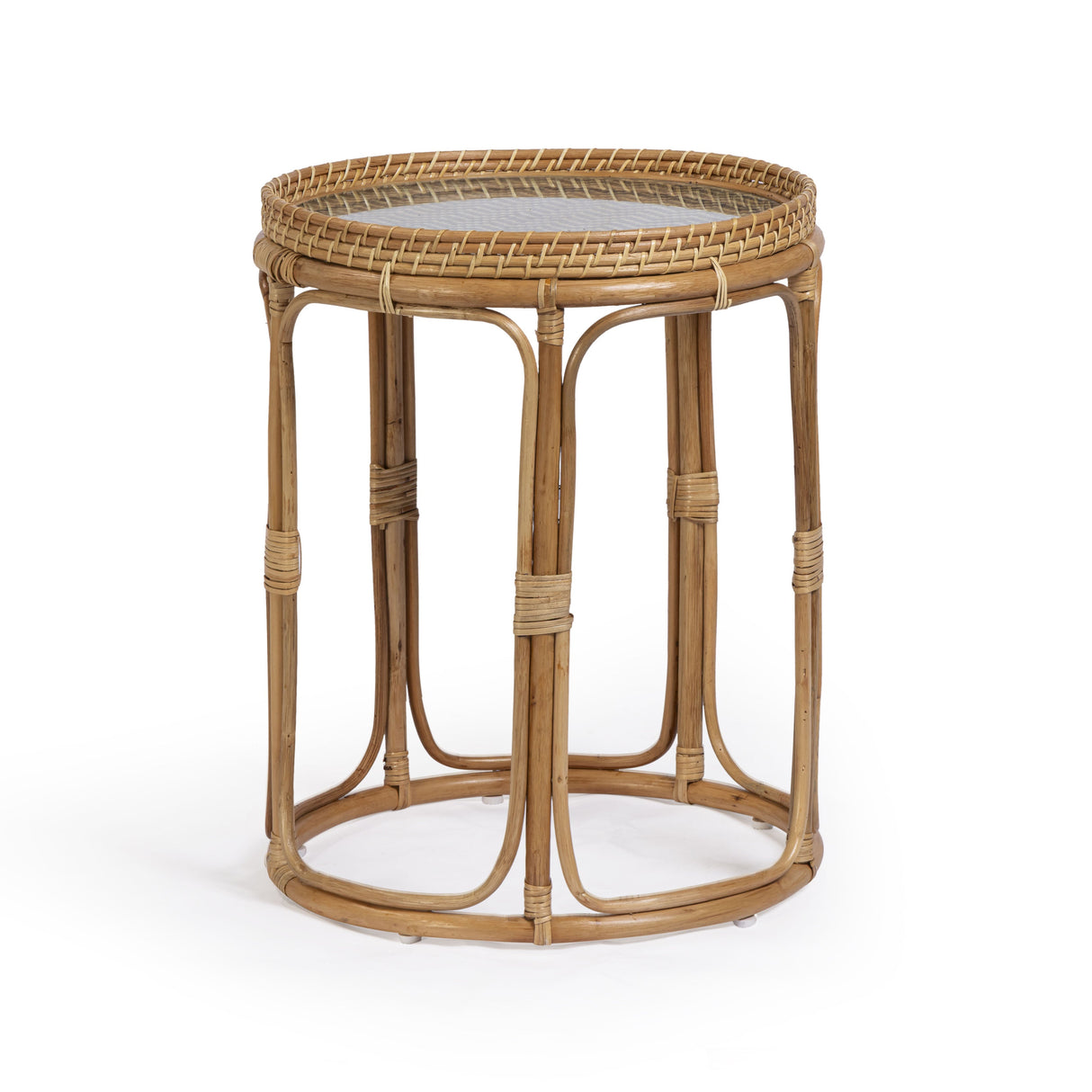 Lindy Rattan Side Table by TOV Furniture at Eve Furniture