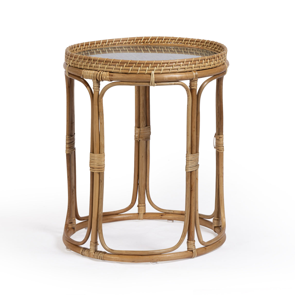 Lindy Rattan Side Table by TOV Furniture at Eve Furniture