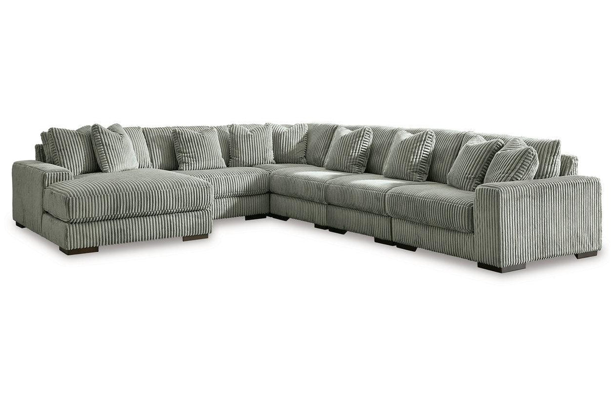 Lindyn Fog 6-Piece Modular Sectional with Chaise by Ashley at Eve Furniture