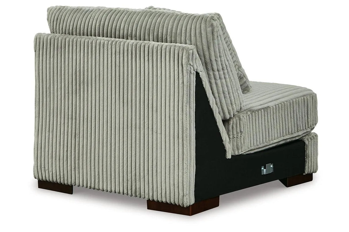 Lindyn Fog Armless Chair by Ashley at Eve Furniture