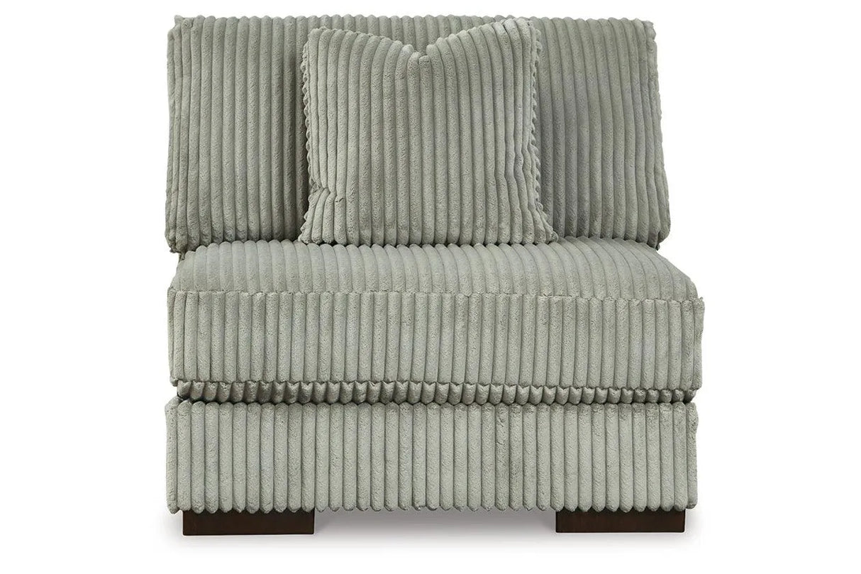 Lindyn Fog Armless Chair by Ashley at Eve Furniture