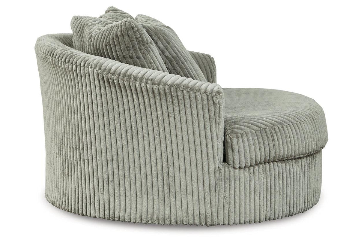 Lindyn Fog Oversized Swivel Accent Chair by Ashley at Eve Furniture