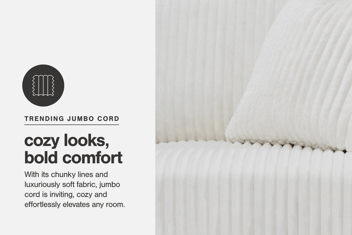 Lindyn Ivory 2-Piece Super Chaise by Ashley at Eve Furniture