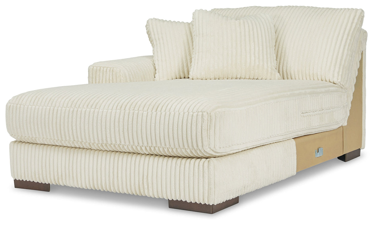 Lindyn Ivory 2-Piece Super Chaise by Ashley at Eve Furniture