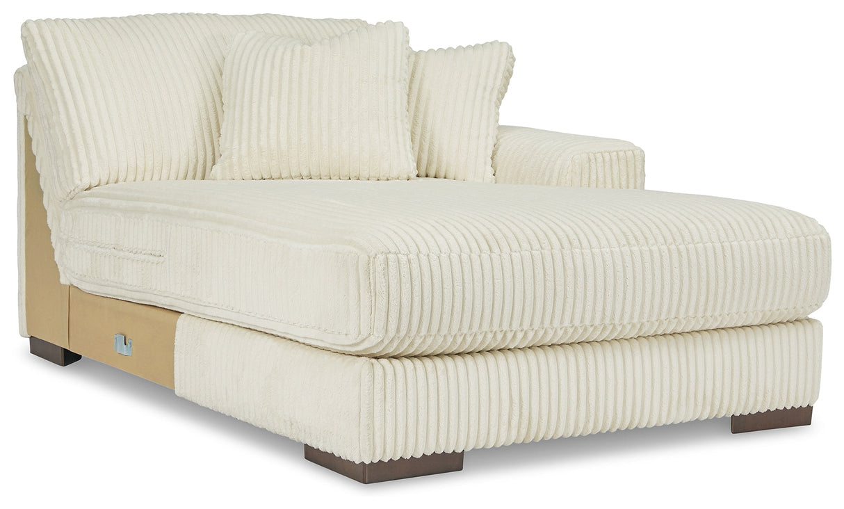 Lindyn Ivory 2-Piece Super Chaise by Ashley at Eve Furniture