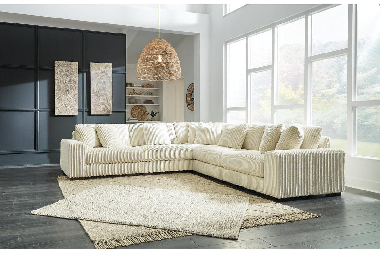 Lindyn Ivory 5-Piece Modular Sectional by Ashley at Eve Furniture