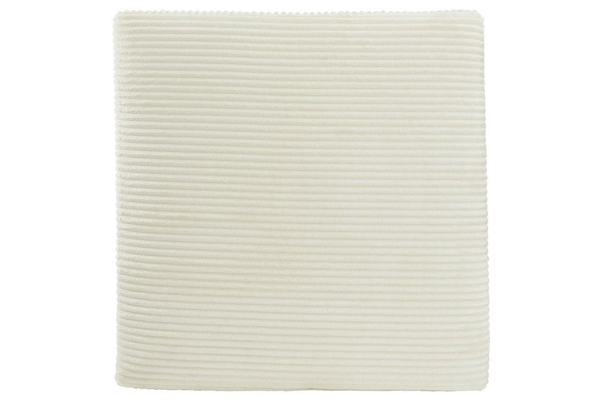 Lindyn Ivory Oversized Accent Ottoman by Ashley at Eve Furniture