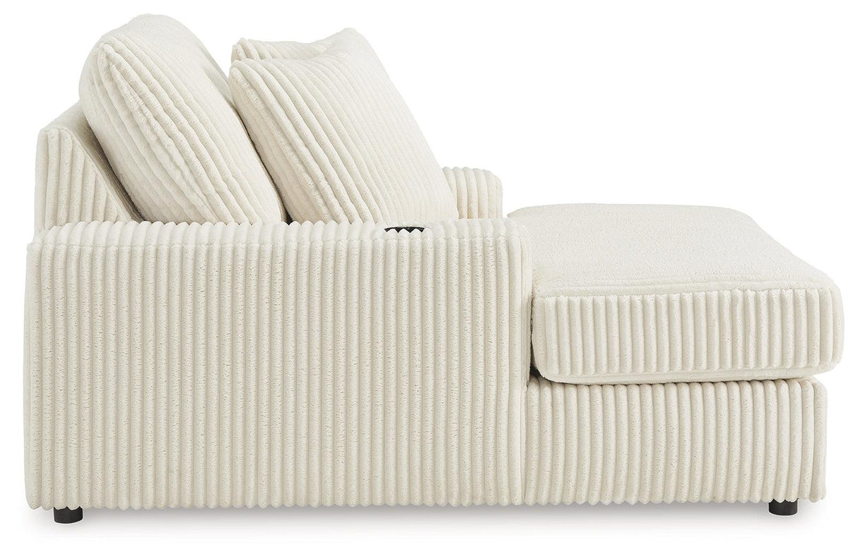 Lindyn Ivory Oversized Chaise by Ashley at Eve Furniture