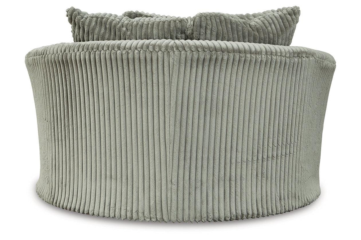 Lindyn Fog Oversized Swivel Accent Chair by Ashley at Eve Furniture