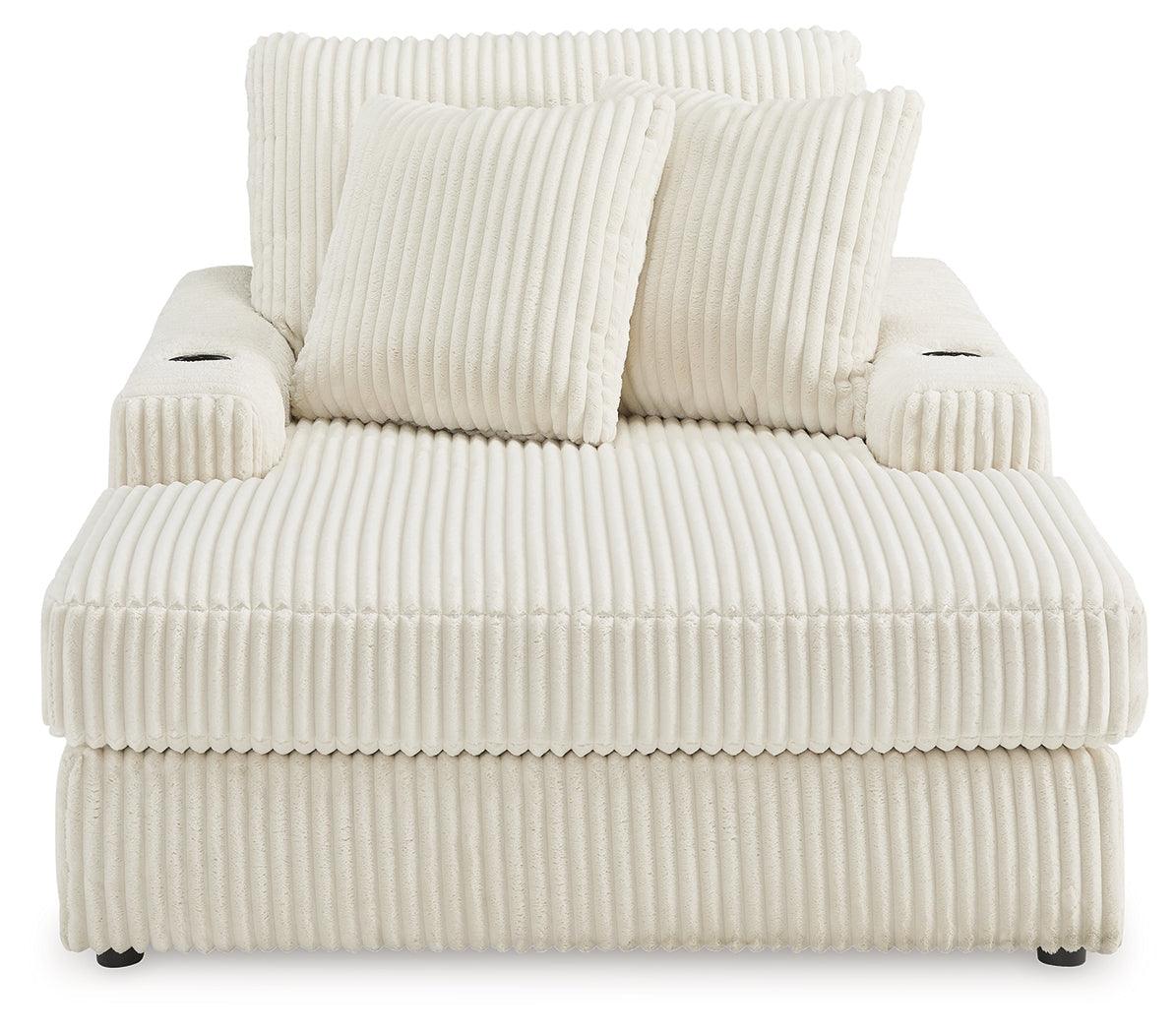 Lindyn Ivory Oversized Chaise by Ashley at Eve Furniture