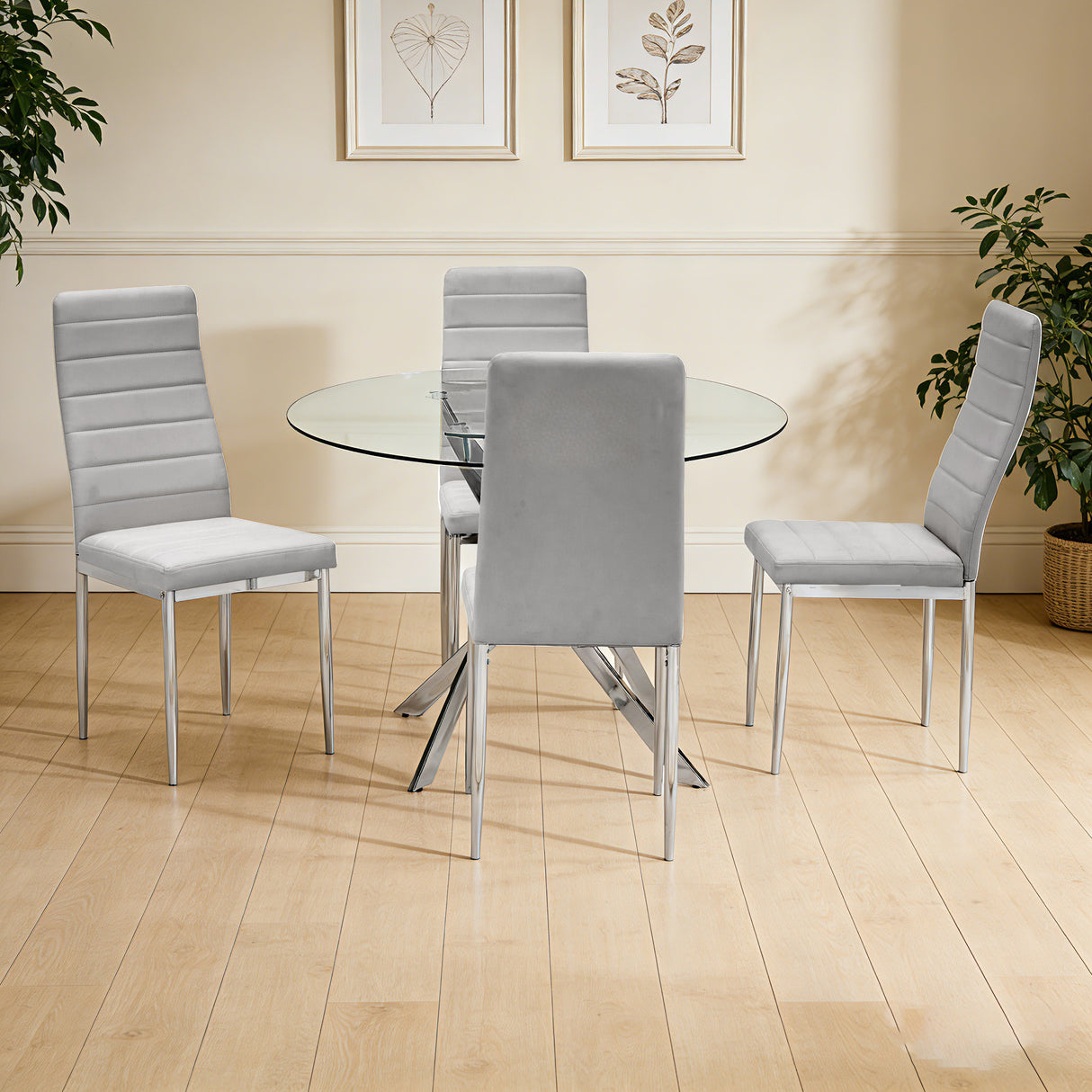 Linea Gray 5-Piece Dining Room Set by Happy Homes at Eve Furniture