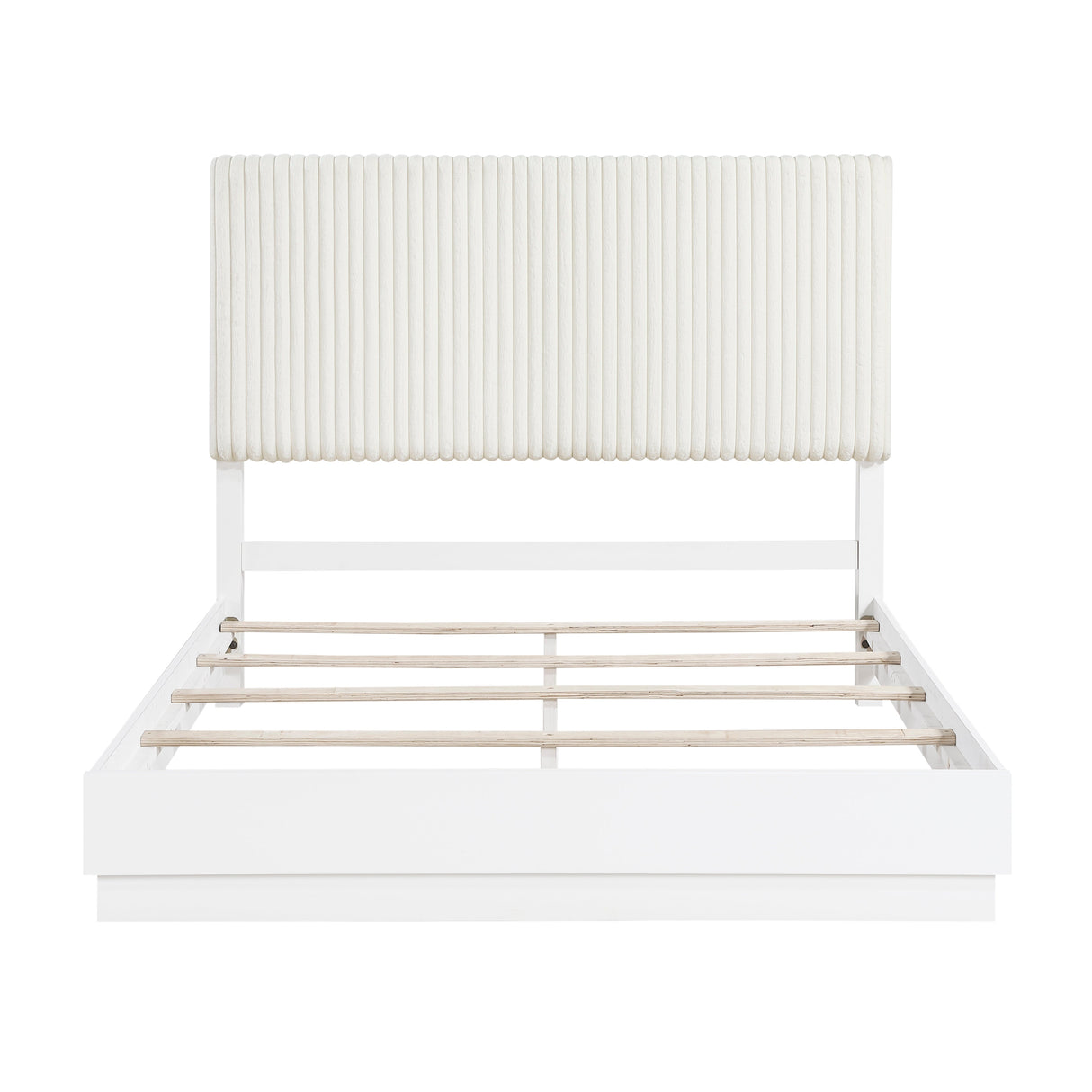 Linea Pearl White Eastern King Bed by Homelegance at Eve Furniture
