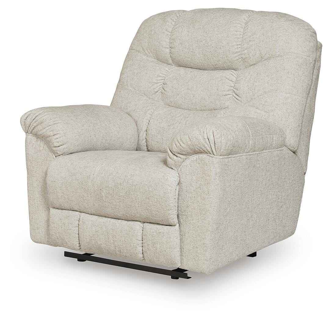 Linenfield Feathered Recliner by Ashley at Eve Furniture