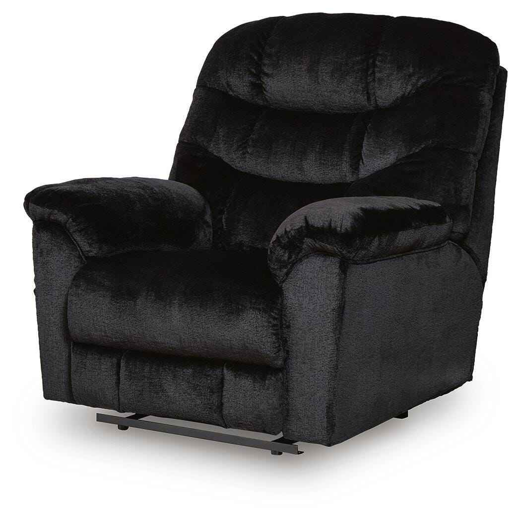 Linenfield Onyx Recliner by Ashley at Eve Furniture
