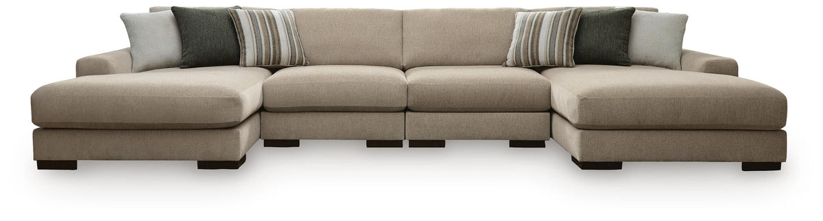 Linenhause Dune 4-Piece Double Chaise Sectional by Ashley at Eve Furniture