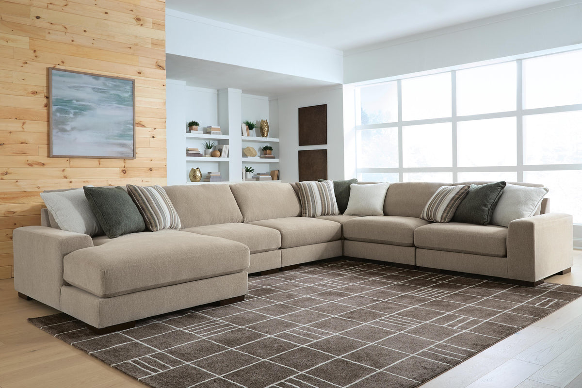 Linenhause Dune 6-Piece Sectional with Chaise by Ashley at Eve Furniture
