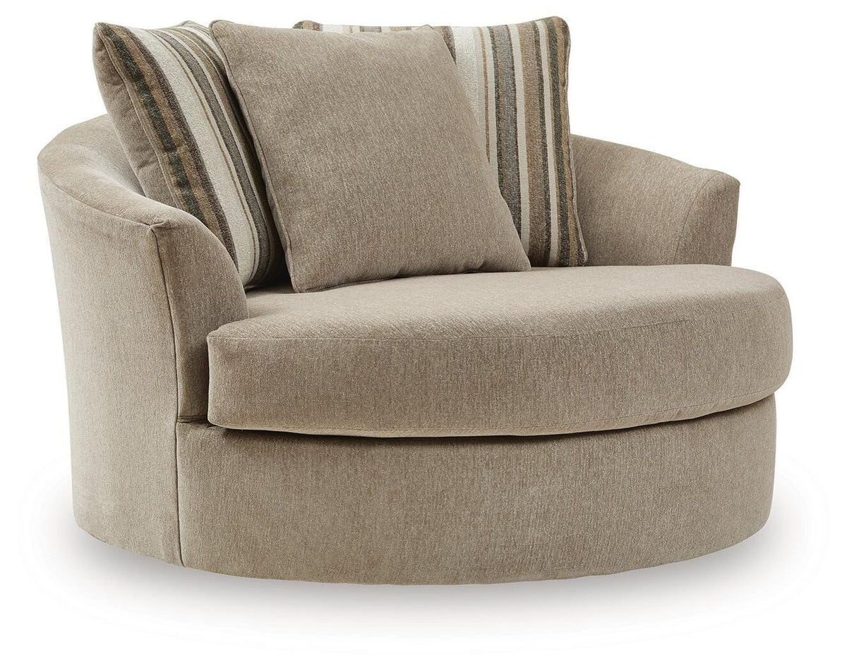 Linenhause Dune Oversized Swivel Accent Chair by Ashley at Eve Furniture