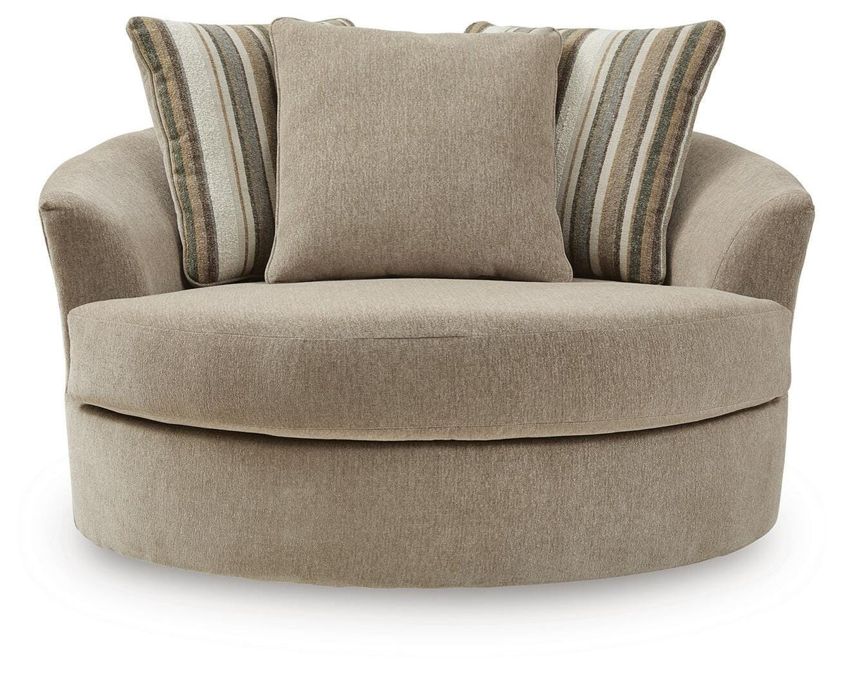 Linenhause Dune Oversized Swivel Accent Chair by Ashley at Eve Furniture