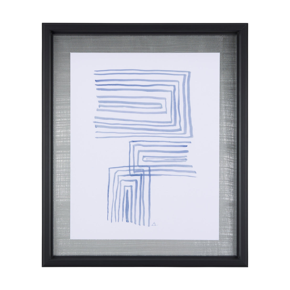 Lines I by Mercana Studio a Hand Embellished Textured Framed Art Print Matted under Glass by Mercana at Eve Furniture