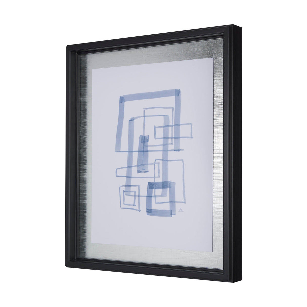 Lines IV by Mercana Studio a Hand Embellished Textured Framed Art Print Matted under Glass by Mercana at Eve Furniture