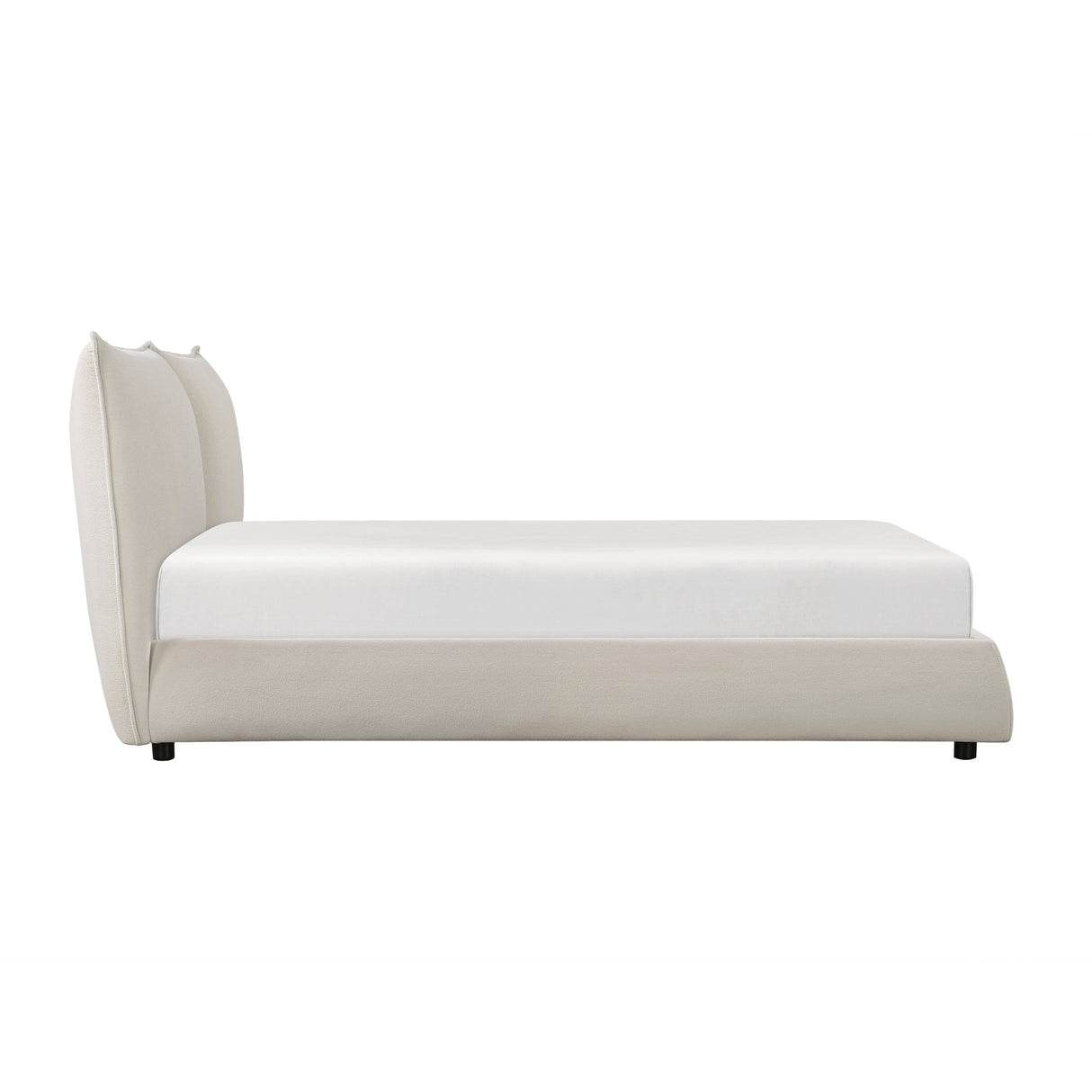 Linna Beige California King Upholstered Platform Bed by Homelegance at Eve Furniture