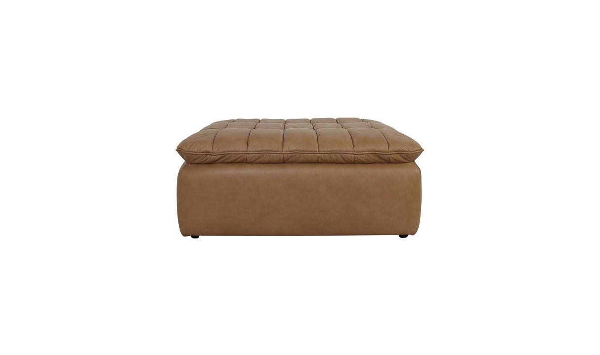Lino Ottoman Tan Leather by Moe's Home at Eve Furniture