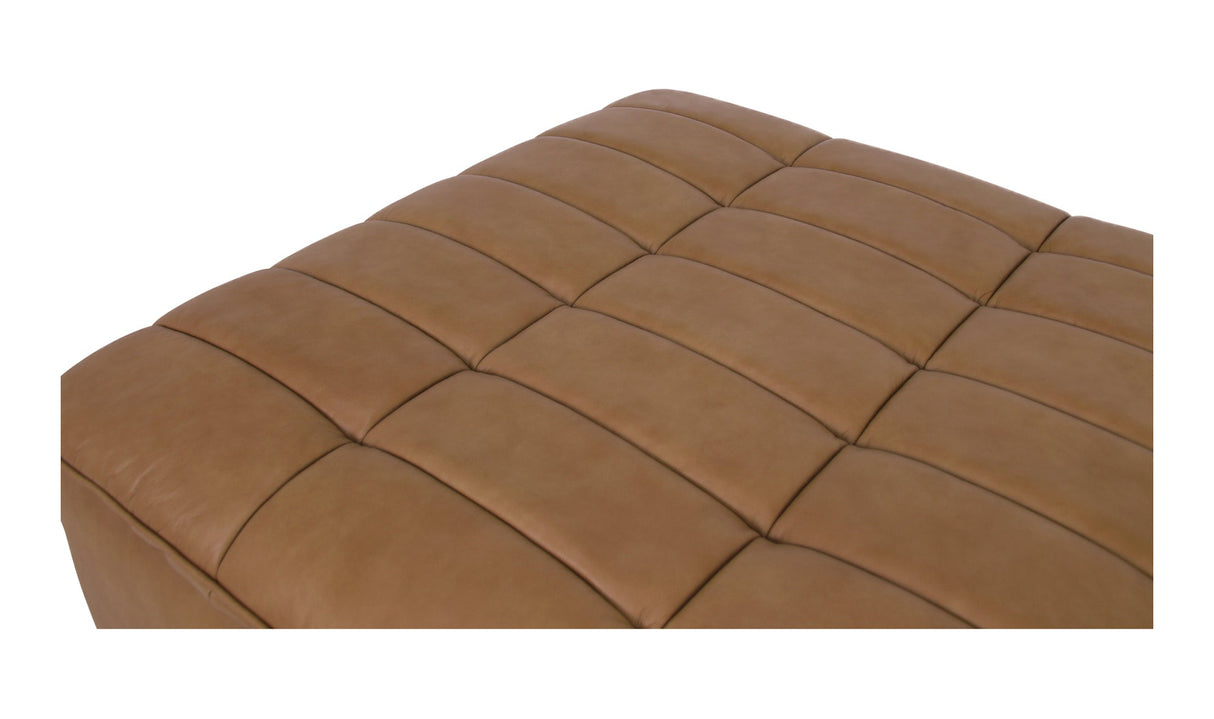 Lino Ottoman Tan Leather by Moe's Home at Eve Furniture