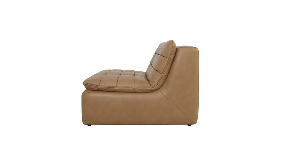 Lino Slipper Chair Tan Leather by Moe's Home at Eve Furniture