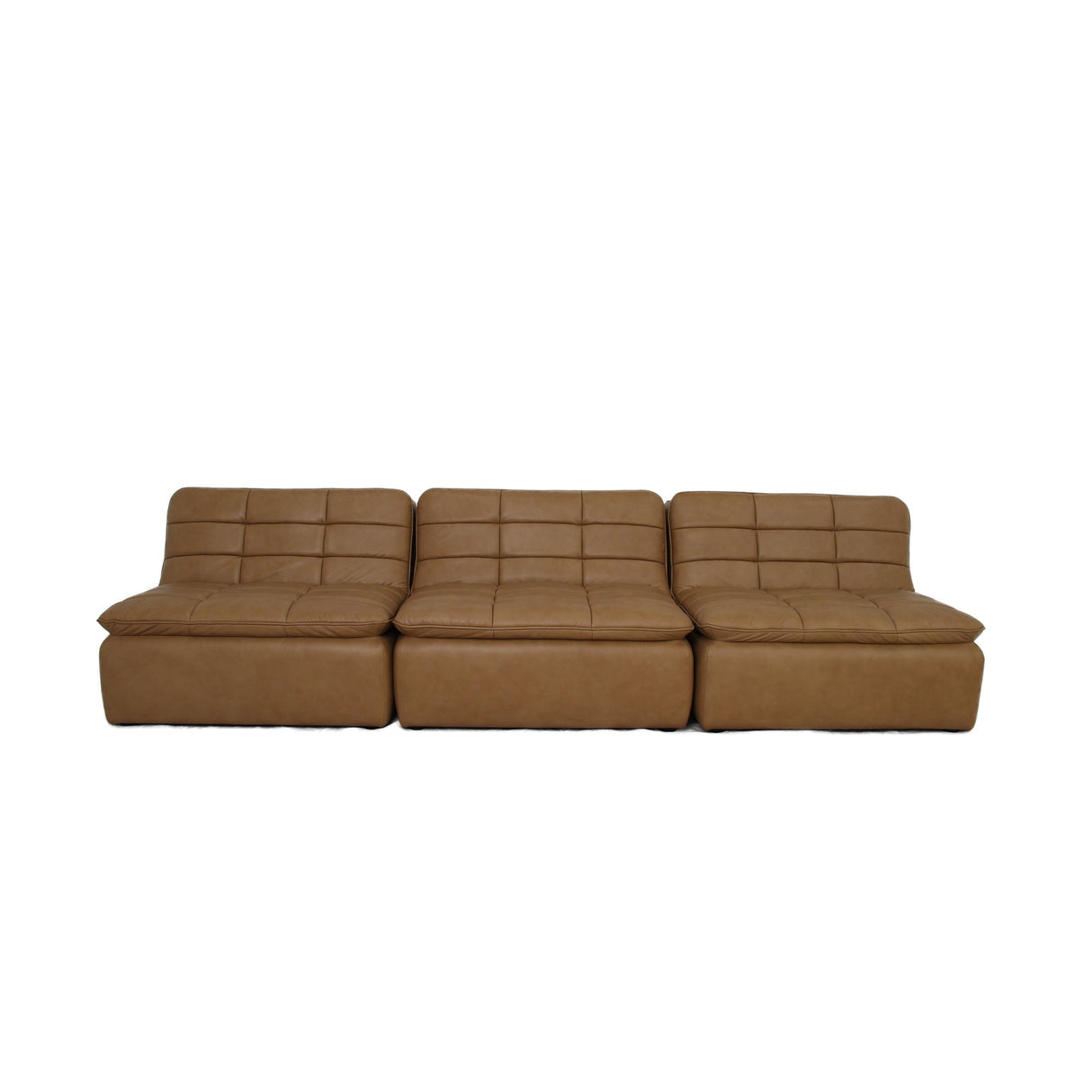 Lino Tan Leather Armless Modular Sofa by Moe's Home at Eve Furniture