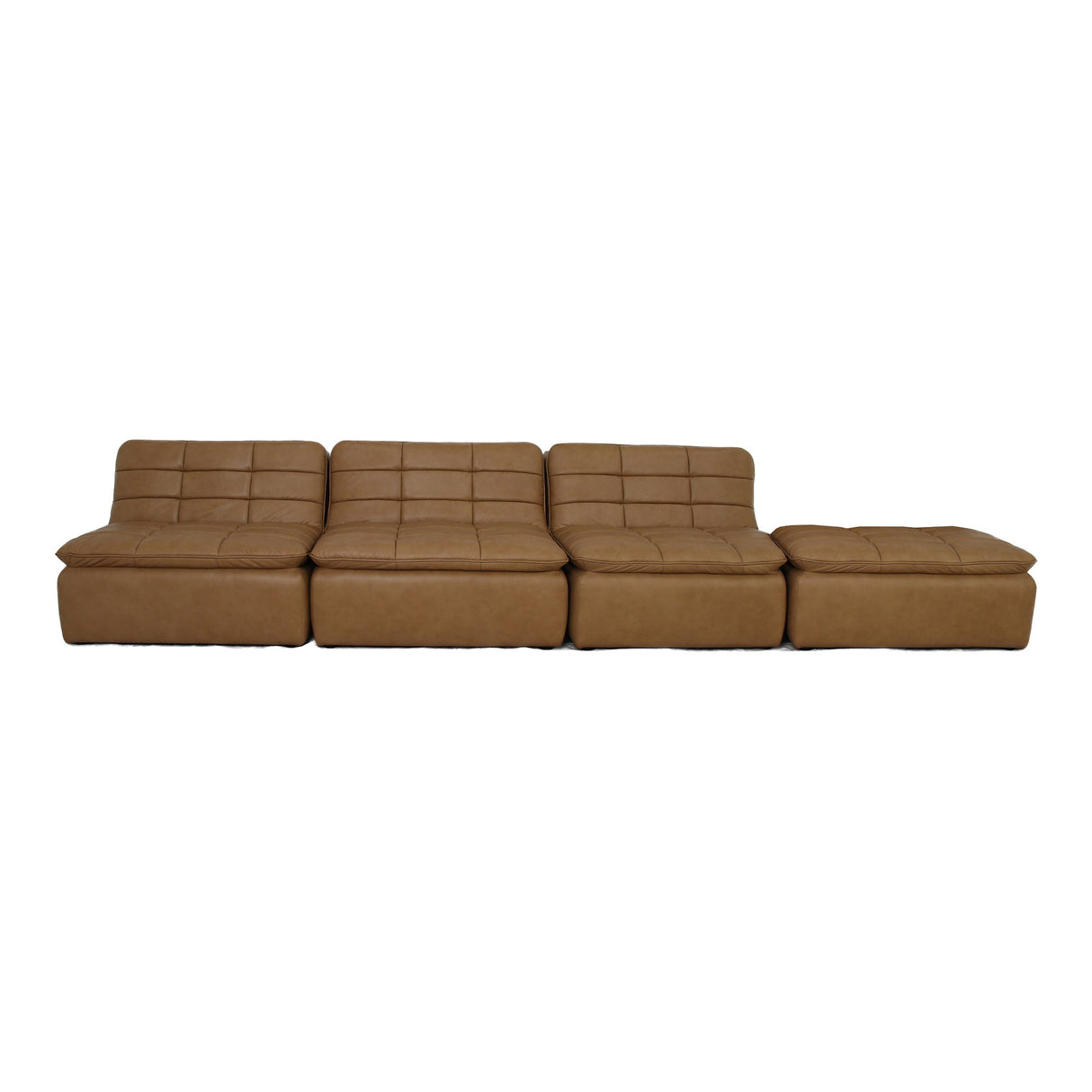 Lino Tan Leather Lounge Modular Sectional by Moe's Home at Eve Furniture