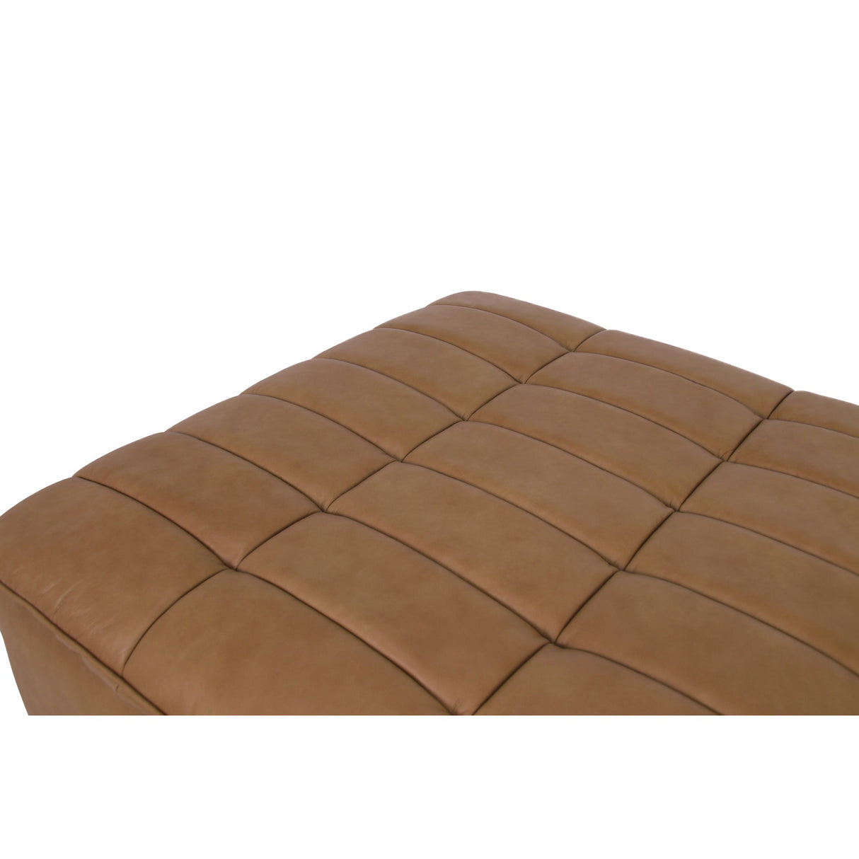 Lino Tan Leather Ottoman by Moe's Home at Eve Furniture