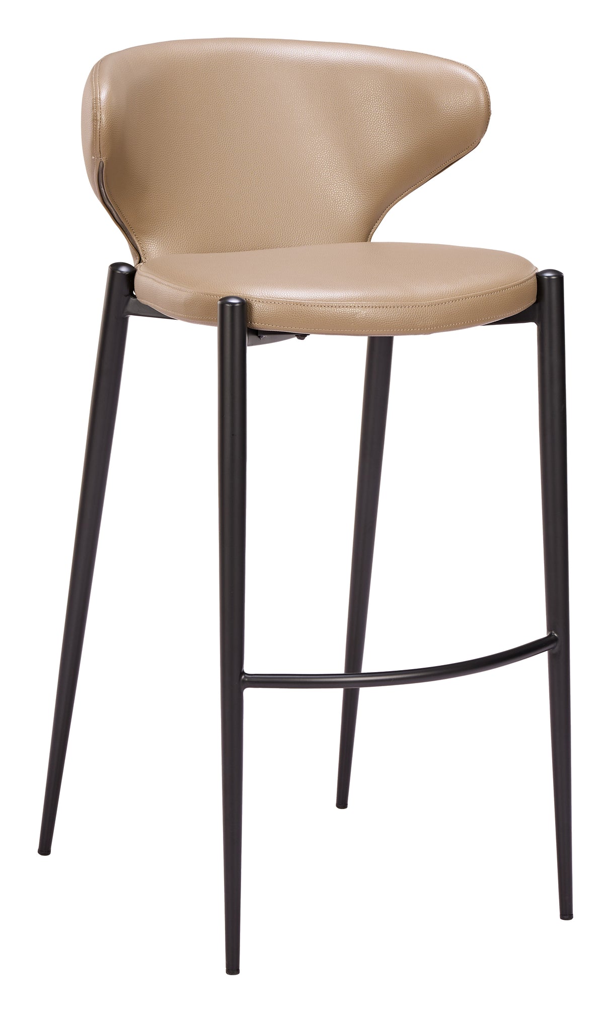 Lino Taupe Barstool (Set of 2) by Zuomod at Eve Furniture