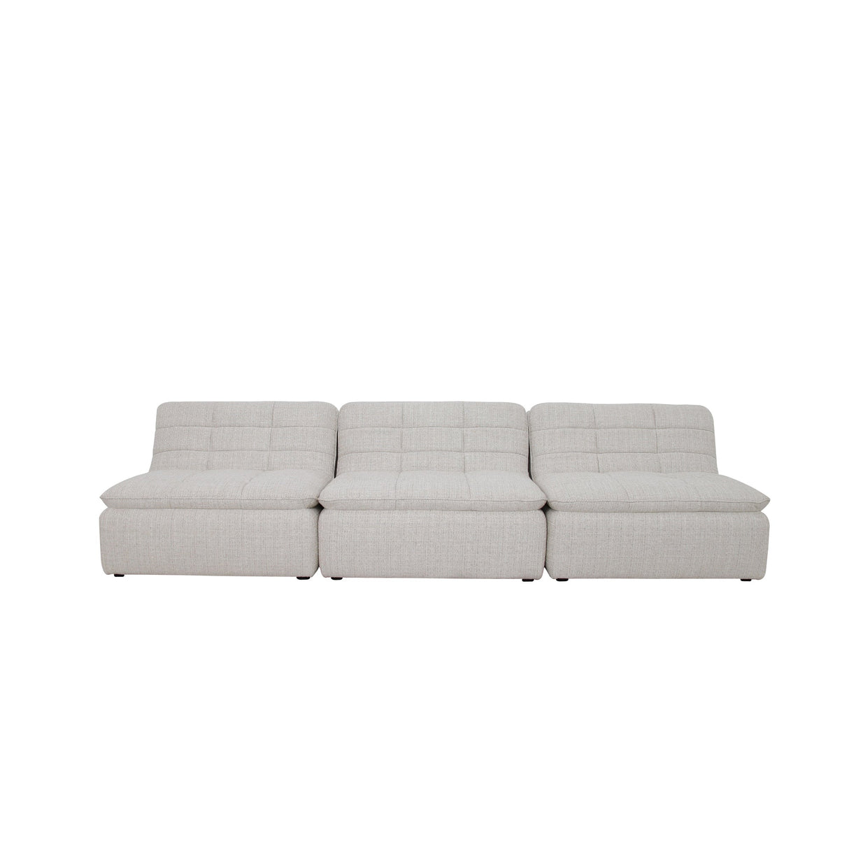 Lino Textured Oat Armless Modular Sofa by MOES at Eve Furniture