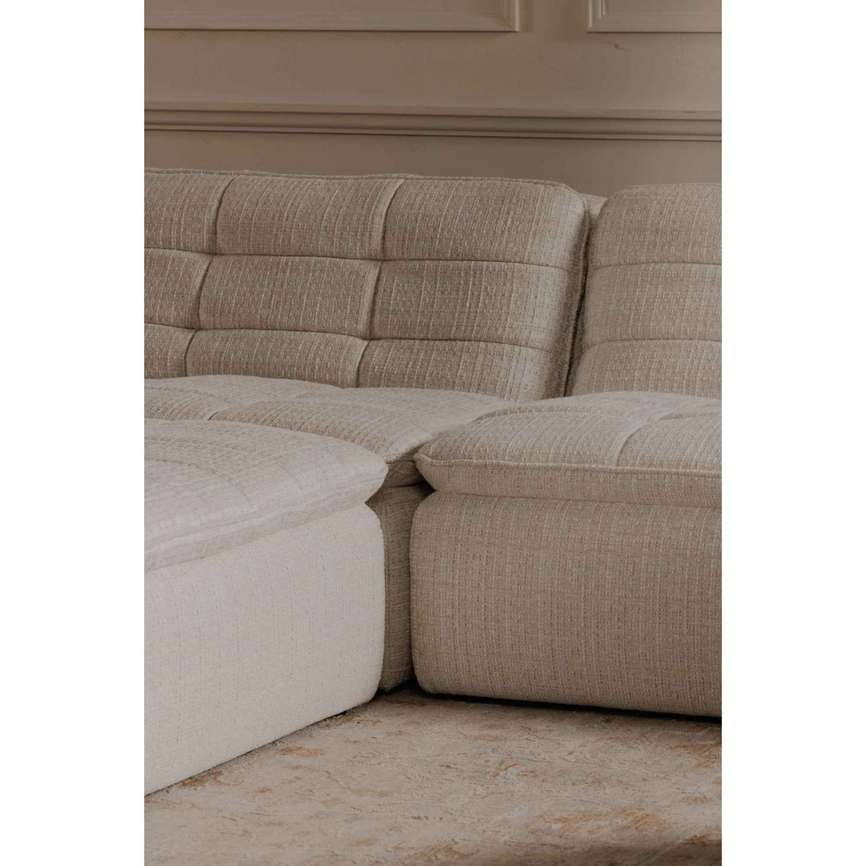 Lino Textured Oat Lounge Modular Sectional by Moe's Home at Eve Furniture